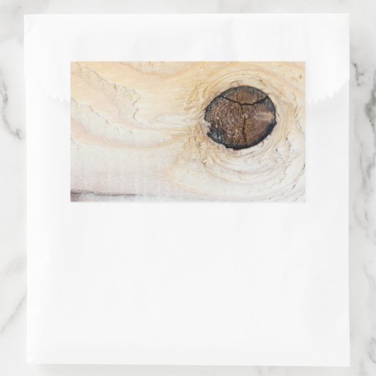 木目 長方形シール (バッグ)