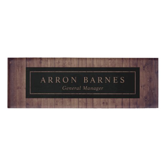 木社員スタッフ磁気名タグバッジ 名札 (正面)