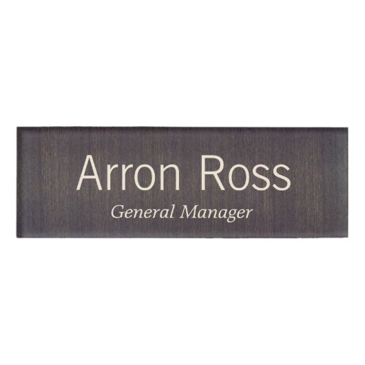 木社員スタッフ磁気名タグバッジ 名札 (正面)