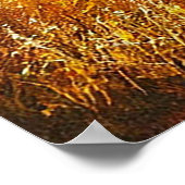 木立ち鮮やかな秋の風景 ポスター (角)