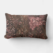 木立の松とソフトピンクの実を土系色調で ランバークッション (正面)