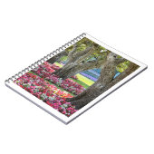 木立の花の庭の写真のスパイラル ノートブック (左側)