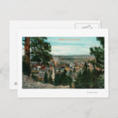 木立を通る街の景色 ポストカード (正面/裏面)