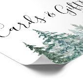 木立ランタン植物結婚式カードとギフト ポスター (角)