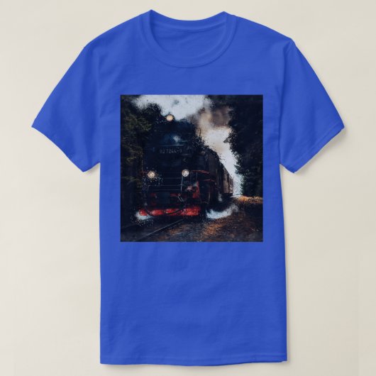 木立深い鉄道発動機1 Tシャツ (デザイン正面)