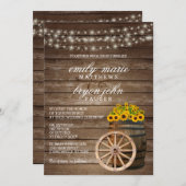 木筒素朴とヒマワリ結婚ズ 招待状 (正面/裏面)