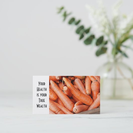 木箱のニンジン 名刺 (スタンド正面)