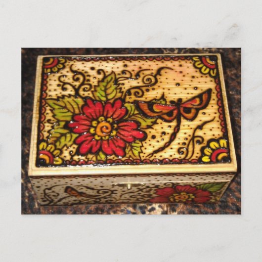 木箱の郵便はがきのHenna ポストカード (正面)