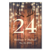 木紐素朴ライトアントラーテーブルカード テーブルナンバー (正面)