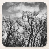 木素晴らしの波 スクエアペーパーコースター (正面)