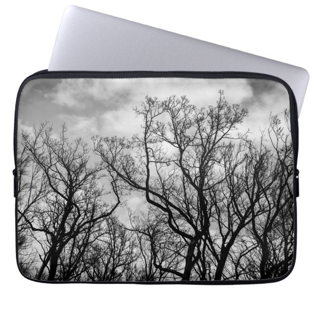 木素晴らしの波 ラップトップスリーブ (正面)