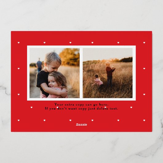 木素朴とエバーグリーンのクリスマスフォト 箔シーズンカード (裏面)