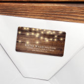 木素朴とストリングライト |ヴィンテージレース結婚ズ ラベル