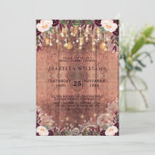 木素朴とストリングラ結婚イト |ブライダルシャワー 招待状 (スタンド正面)