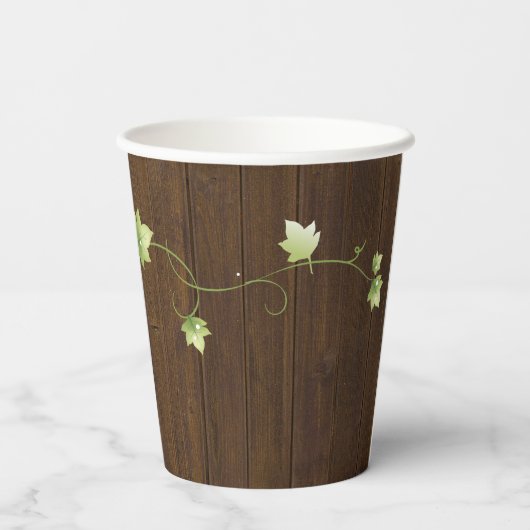 木素朴とツタ 紙コップ (裏面)
