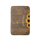 木素朴とヒマワリパーソナライズされたズバスマット バスマット (正面縦)