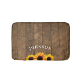 木素朴とヒマワリパーソナライズされたズバスマット バスマット (正面)