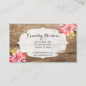 木素朴とピ絵を描クのハイビスカスフラワーカントリー 名刺 (正面)
