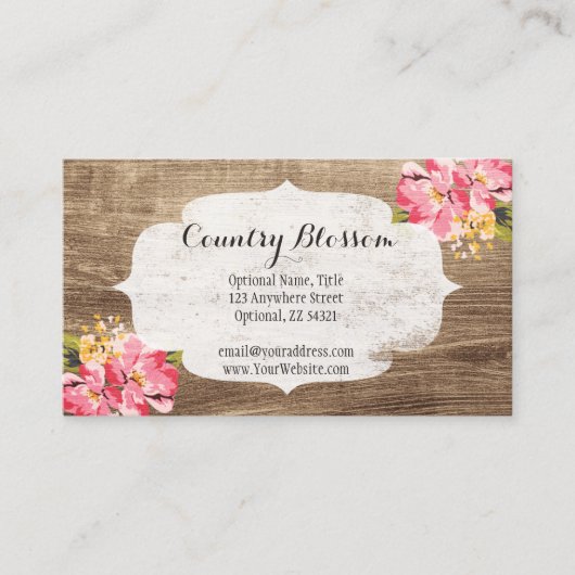 木素朴とピ絵を描クのハイビスカスフラワーカントリー 名刺 (正面)
