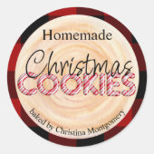 木素朴とプレイドの自家製クリスマスクッキー ラウンドシール (正面)