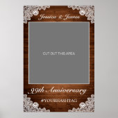 木素朴とホワイトレースの記念撮影プロップ ポスター (正面)