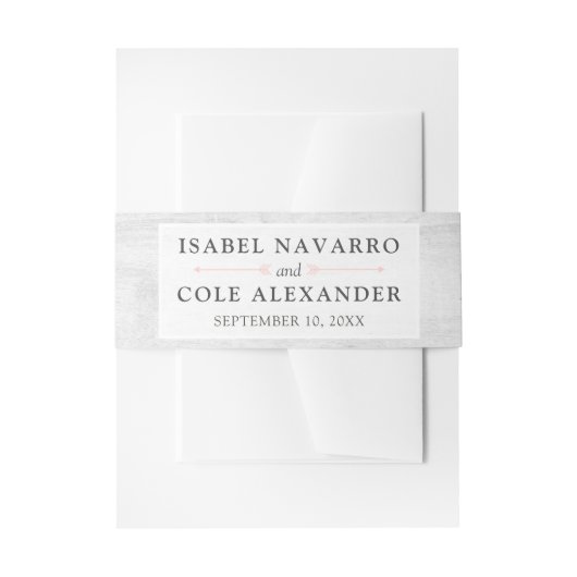 木素朴とボホアローズの名結婚前 招待状ベリーバンド (正面例)