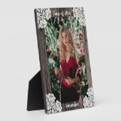 木素朴とレースのクラス年写真 フォトプラーク (側面)