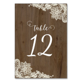 木素朴とレースのテーブル番号 テーブルナンバー