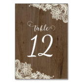 木素朴とレースのテーブル番号 テーブルナンバー (正面)