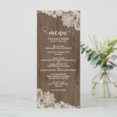 木素朴とレースのメニュー メニュー (スタンド正面)