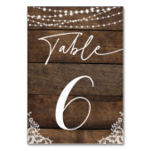 木素朴とレースの国の結婚式のテーブル番号 テーブルナンバー (正面)
