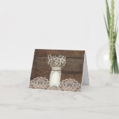 木素朴とレースの国の結婚式 サンキューカード (裏面)