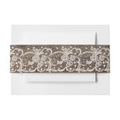 木素朴とレースの国の結婚式 招待状ベリーバンド (正面例)