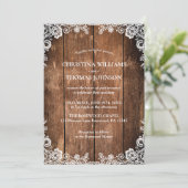 木素朴とレースの国の結婚式 招待状 (スタンド正面)