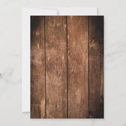 木素朴とレースの国の結婚式 招待状 (裏面)