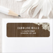 木素朴とレースの差出人住所ラベル ラベル (インサイチュ)