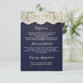 木素朴とレースの結婚詳細 – 情報 エンクロージャーカード (スタンド正面)