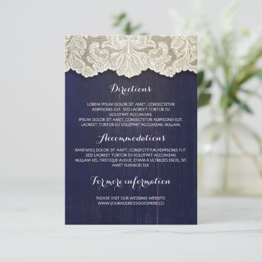 木素朴とレースの結婚詳細 – 情報 エンクロージャーカード (スタンド正面)