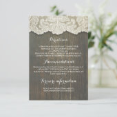 木素朴とレースの結婚詳細 – 情報 エンクロージャーカード (スタンド正面)