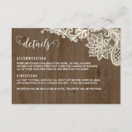 木素朴とレースの詳細カード エンクロージャーカード