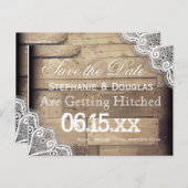 木素朴とレース日付はがきを保存 案内ポストカード (正面/裏面)