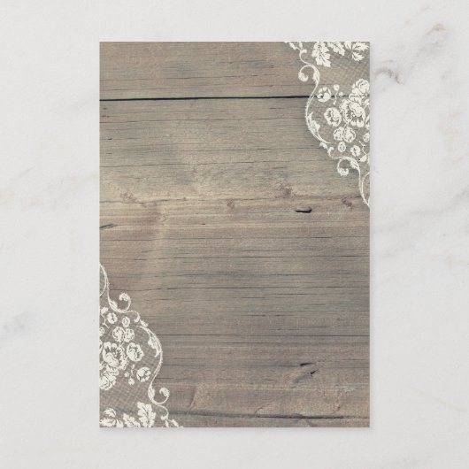 木素朴とレース結婚の情報詳細 エンクロージャーカード (裏面)