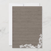 木素朴とレース結婚の 招待状 (裏面)