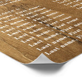 木素朴とレース |の結婚座席表 ポスター (角)