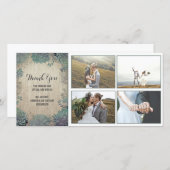 木素朴と多肉株結婚の皆様 サンキューカード (正面/裏面)