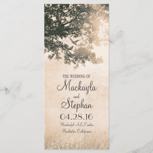 木素朴と愛の鳥の結婚式 プログラム (正面)