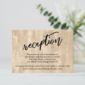 木素朴と手書きカジュアルのウェディングレセプション エンクロージャーカード (スタンド正面)