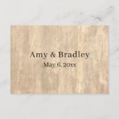 木素朴と手書きカジュアルのウェディングレセプション エンクロージャーカード (裏面)