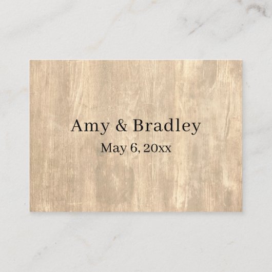 木素朴と手書きカジュアルのウェディングレセプション エンクロージャーカード (裏面)