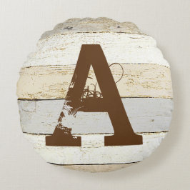 木素朴と手紙の丸枕 ラウンドクッション